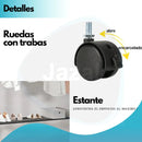 Perchero Metálico Móvil de Doble Barral – 110 × 150 cm (ENVÍO GRATIS)